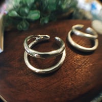 純銀SV999♡ダブルRING♡イヤーカフ