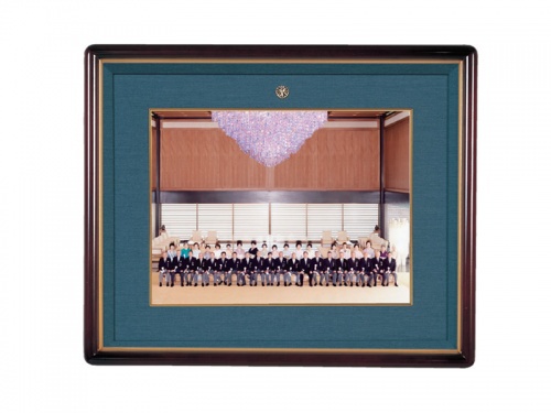 写真額 01271・01272】記念写真額・全紙用(ヨーロピアンチェリー材×群青