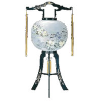 【11533】　廻転提灯 菊ちらし <黄菊>（菊紋付）