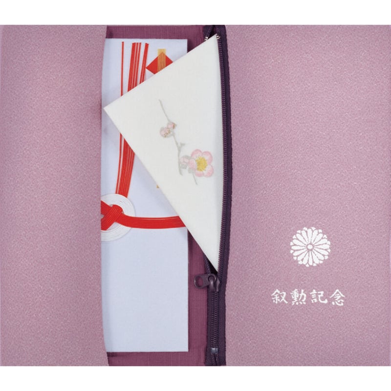 03007】刺繍入り縮緬・念珠(懐紙)納袋付 金封袱紗 蓮(淡藤色) | 銀座 