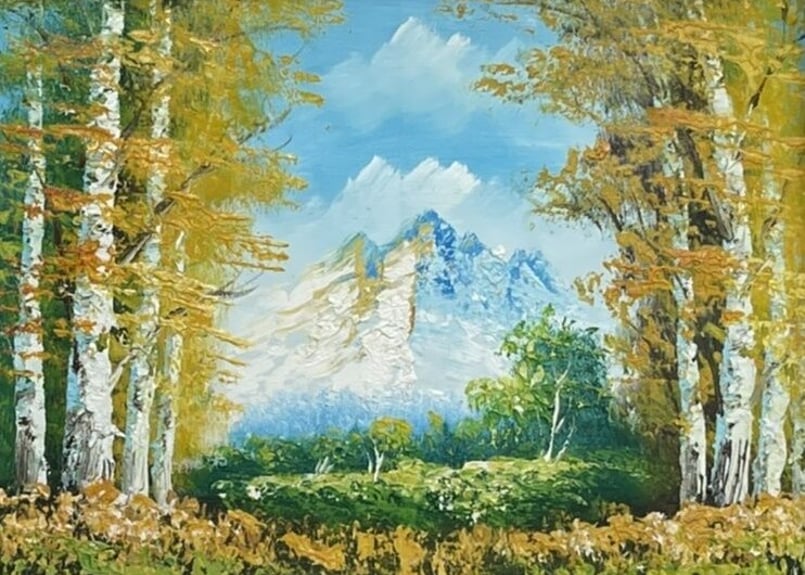 人物画油絵天野喜孝F6額付き手描き肉筆