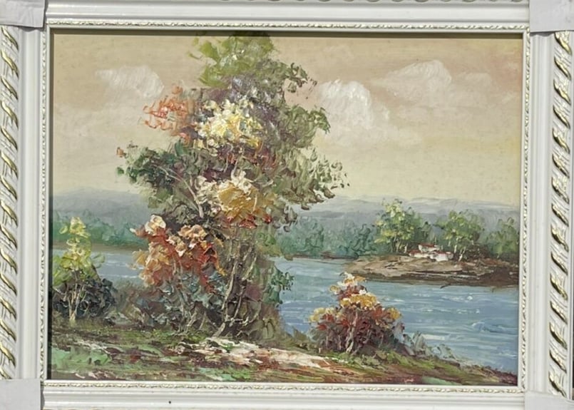 283 絵画 油彩 油絵 風景画 作者不明 額装 額縁付き (坂戸市の 283 絵画 油彩 油絵 風景画 作者不明 額装 額縁付き (坂戸市の