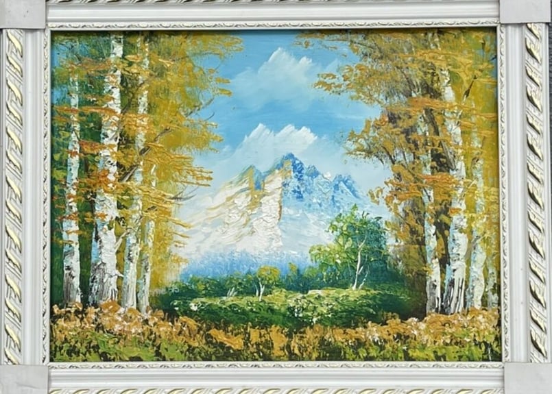 一点物 油絵 額付き 即飾れる おしゃれで綺麗な風景画 No15 | PKP STORES