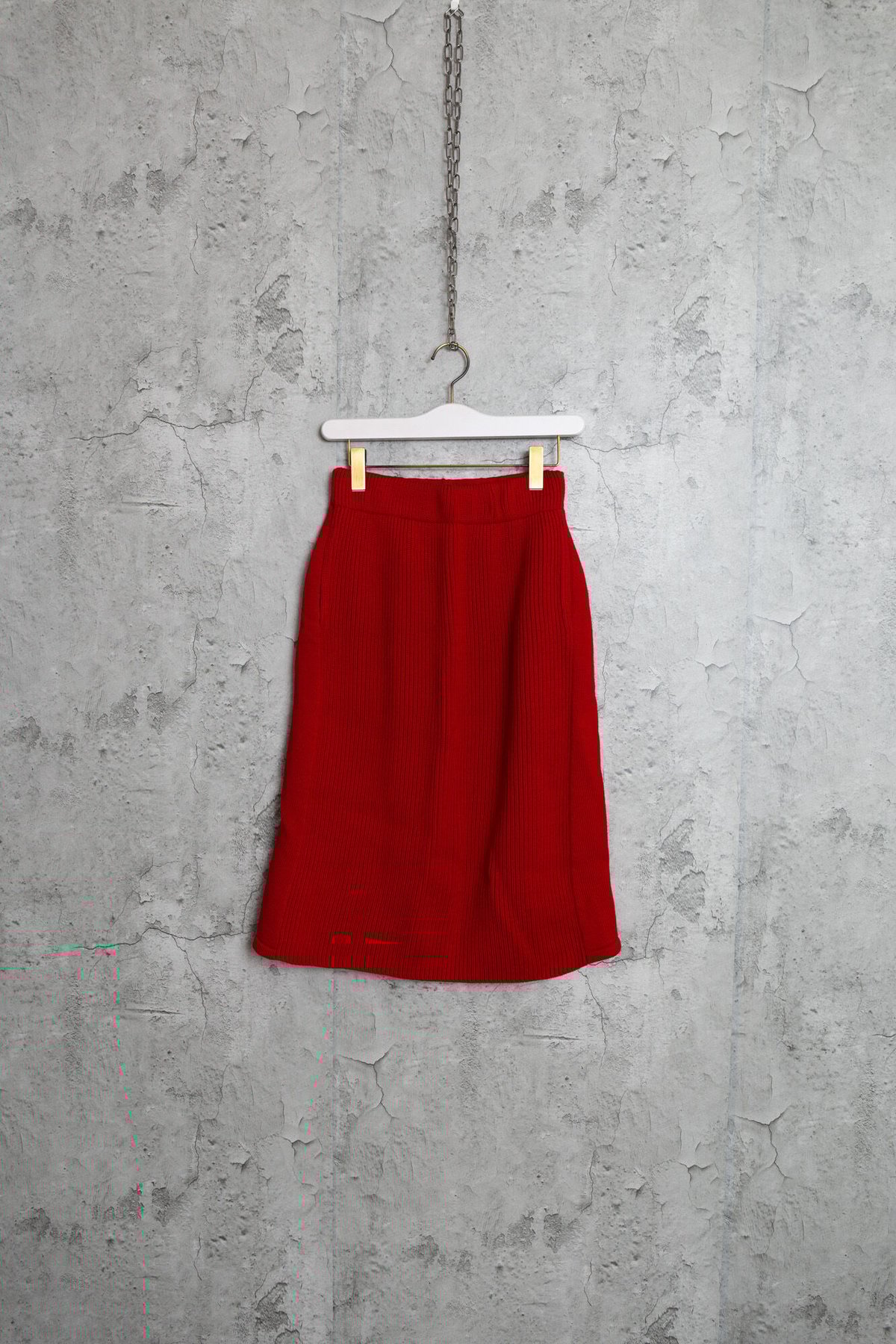 HYKEニットスカート WIDE RIBBED SWEATER SKIRT | HYKE