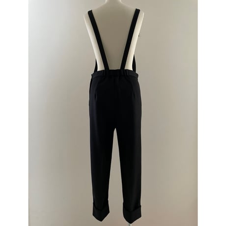 classical salopette pants【black】