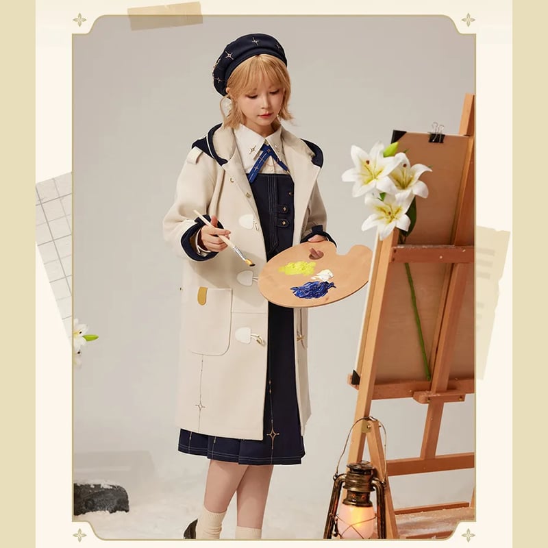 原神 アルベド イメージファッション キャラ衣装 ウールコート Lサイズ