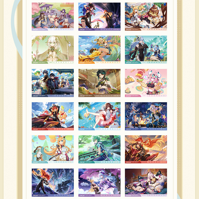 原神 miHoYo 2026年カレンダー（予約販売）2025年12月末中国発売