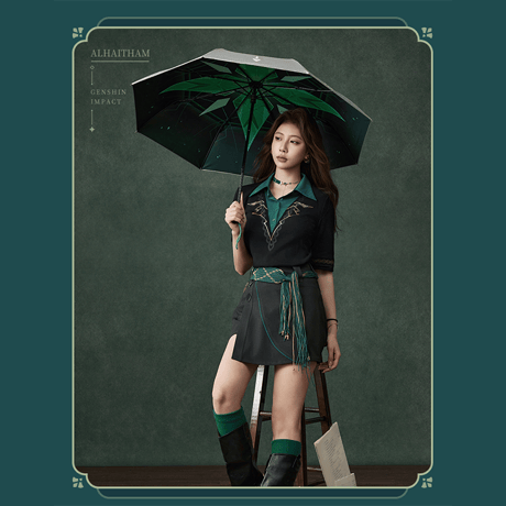 原神　miHoYo　 アルハイゼンテーマイメージシリーズ 　水発色　日焼け防止　折り畳み傘（予約販売）2026年6月上旬中国発売