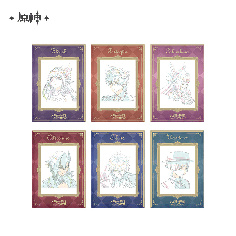 原神 miHoYo 2026嘉年相聚シリーズ 原画グリッターカード 6枚セット