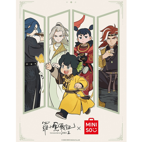 羅小黒戦記2　MINISOコラボ　軒影揺香シリーズ　スクエア缶バッジ　※ブラインド商品（予約販売）