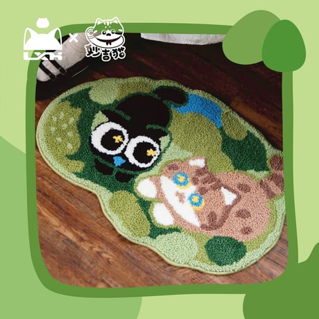 羅小黒戦記　MEWJIコラボ　芝生での仮眠　ラグ（予約販売）