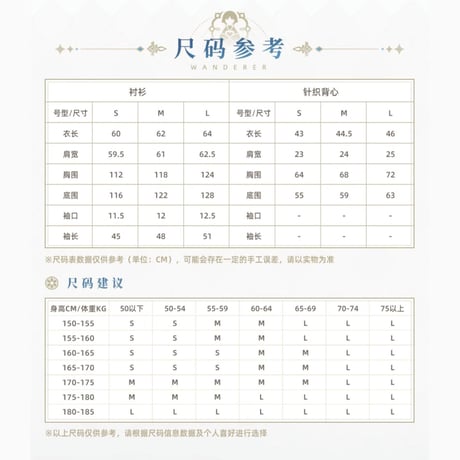 原神　miHoYo　放浪者テーマイメージシリーズ　シャツ&ニットセット（予約販売）