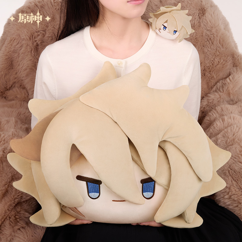 新品未使用 ファルザン 原神×GiGOキャンペーン ビッグクッション⑦ 原神 miHoYo ファルカ・西風騎士 ビッグヘッドぬいぐるみクッション