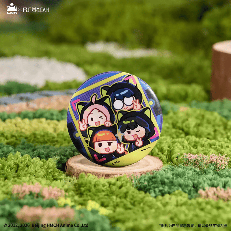 限定品⚠️yoshikitty 缶バッジ LA24981Fy 羅小黒戦記 FUN4YEAHコラボ 「なんじゃこりゃ」小黒シリーズ ブリキ缶
