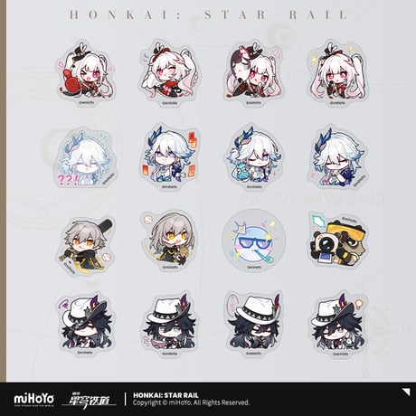 崩壊：スターレイル　miHoYo　パムの展示館シリーズ　Q版シールパック　Ver.3（予約販売）