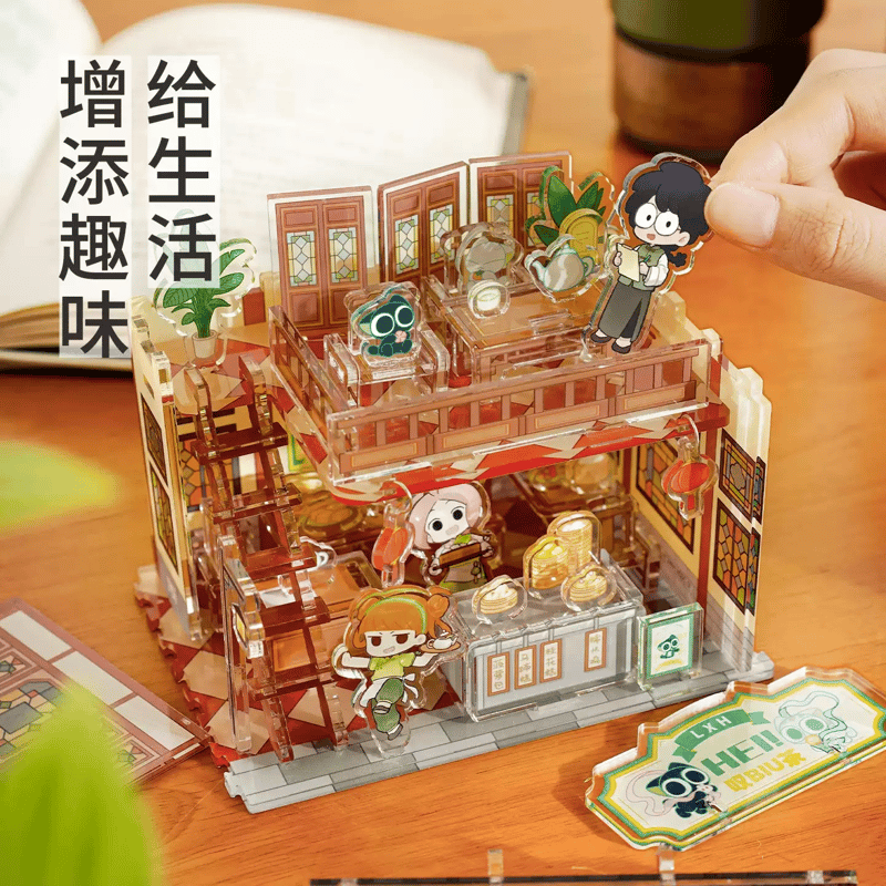 羅小黒戦記 TOi図益コラボ 無尽小築シリーズ 広式茶楼 アクリル立体