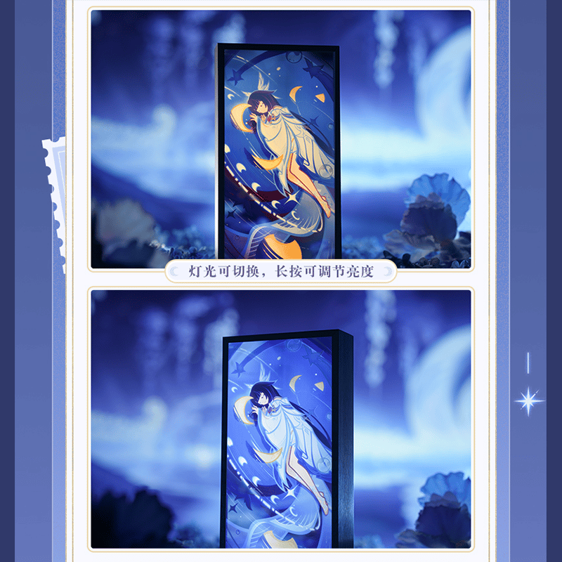 原神 miHoYo 新月の祝福シリーズ コロンビーナ 光る絵・アクリル置物