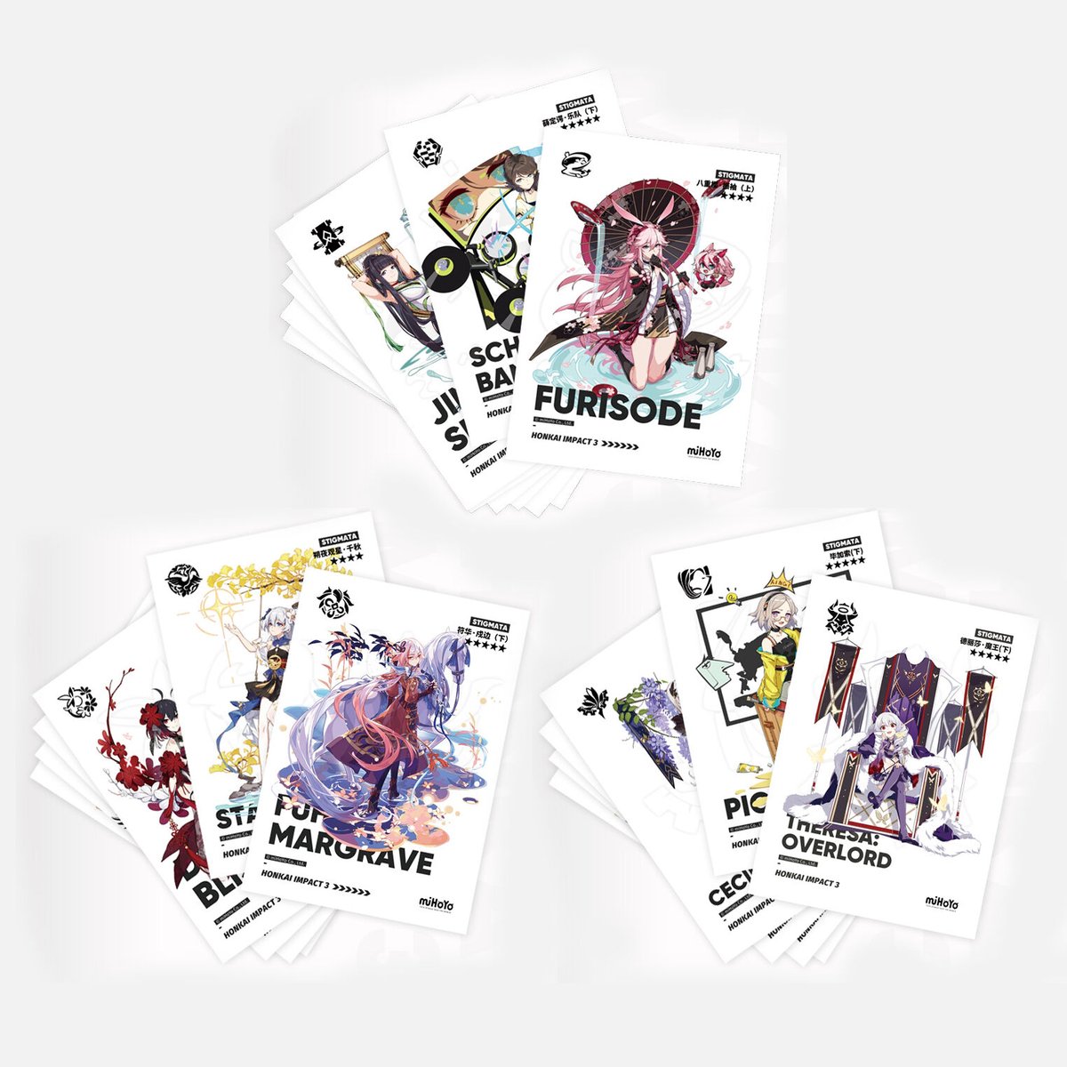 崩壊3rd miHoYo 遊戯聖痕シリーズ ポストカードセット（予約販売 