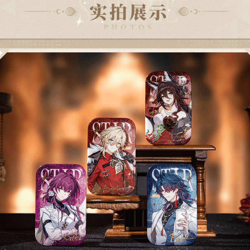 崩スタ　崩壊スターレイル　アーラン　スクエア　缶バッジ　25点セット 崩壊：スターレイル パムの展覧室シリーズ スクエア缶バッジ 丹恒・飲