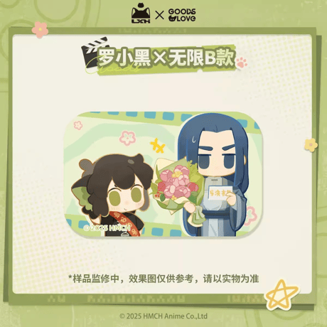 羅小黒戦記2　GOODSLOVEコラボ　「OK！カット！」シリーズ　 グリッター　Q版スクエアバッジ（予約販売）