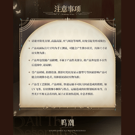 鳴潮　「心に響くものすべて」テーマ　招待状セット（予約販売）2026年9月中国発売