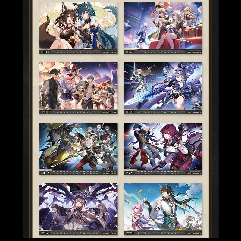 崩壊：スターレイル miHoYo 光年刻録2025カレンダー (予約販売) | 面白