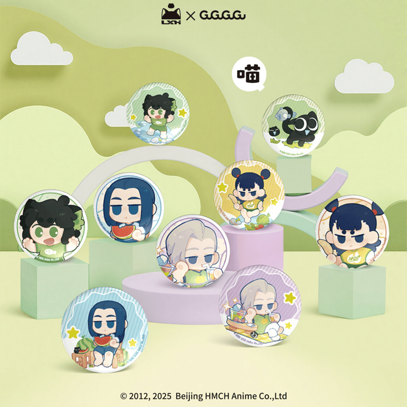 羅小黒戦記 GuGuGuGuコラボ 納涼サマーシリーズ 缶バッジ ※ブラインド