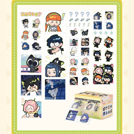 羅小黒戦記　FUN4YEAHコラボ　「なんじゃこりゃ」小黒シリーズ　マスキングロールステッカー（予約販売）