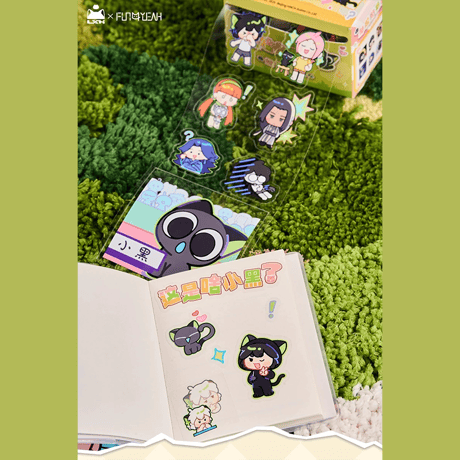 羅小黒戦記　FUN4YEAHコラボ　「なんじゃこりゃ」小黒シリーズ　マスキングロールステッカー（予約販売）