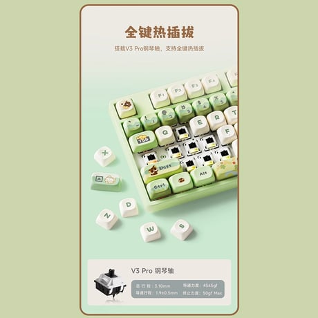 羅小黒戦記　AKKOコラボ　3モード　メカニカルキーボード（予約販売）