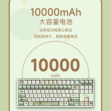 羅小黒戦記　AKKOコラボ　5087　V5　3モード　88キー　デュアル8K　ミルクイエロースイッチU1-ライトガイド　メカニカルキーボード（予約販売）【特殊商品のため、単独でご注文ください】