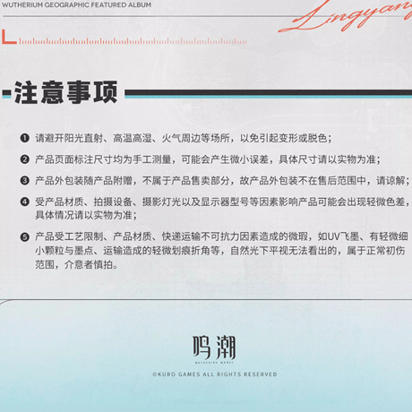 鳴潮　KURO GAMES　共鳴者潮汐地理テーマ　コレクションカードセット（予約販売）