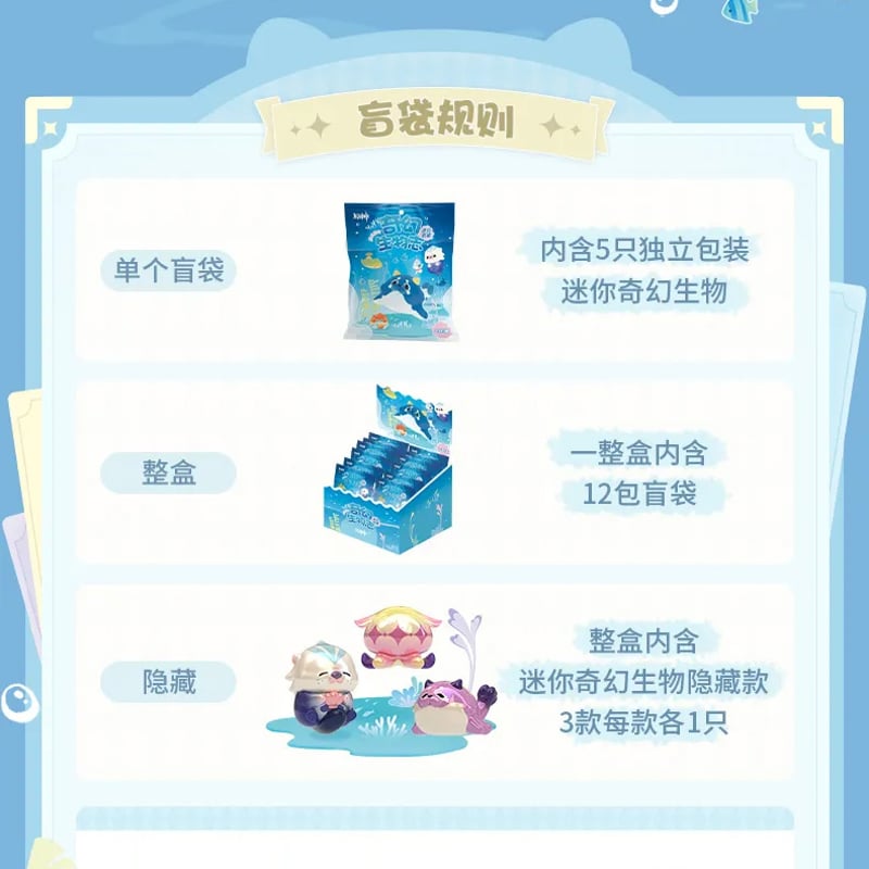 原神・公式】原海アベラント 奇幻生物志 ミニフィギュア 5個セット 原