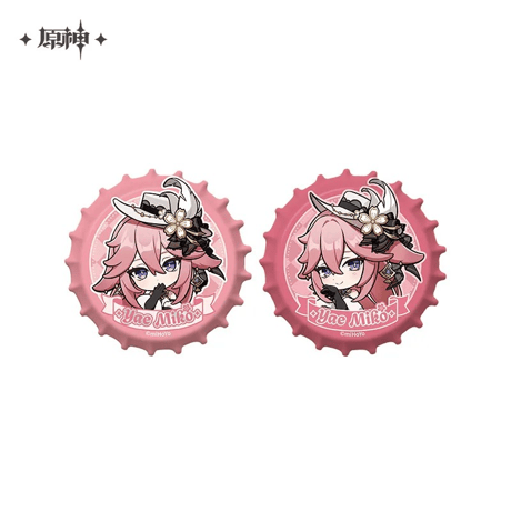 原神　miHoYo　璀夜華宴シリーズ　Q版王冠キャップマグネットバッジセット（予約販売）