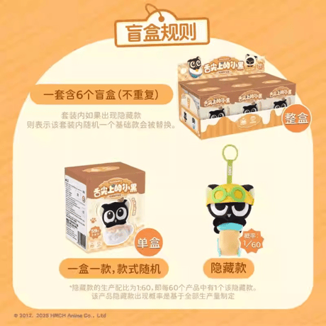 羅小黒戦記　TANMI SPACEコラボ　舌尖上的小黒シリーズ　ぬいぐるみチャーム　※ブラインド商品（予約販売）