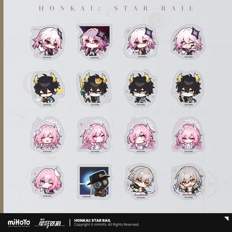 崩壊：スターレイル　miHoYo　パムの展示館シリーズ　Q版シールパック　Ver.2（予約販売）