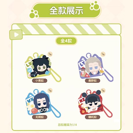 羅小黒戦記2　FUN4YEAHコラボ　定格時刻シリーズ　ぬいぐるみカードケース　※ブラインド商品（予約販売）