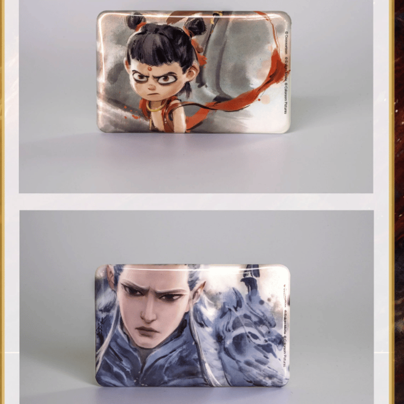 ナタ（哪吒）：魔童鬧海 水墨画風のエンディング 缶バッジ