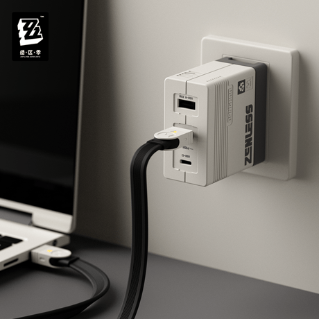ゼンレスゾーンゼロ　miHoYo　急速電力Proシリーズ　140WGaN　3口急速充電アダプター（予約販売）2026年5月末中国発売