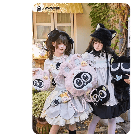 羅小黒戦記　momo物語コラボ　リバーシブルぬいぐるみショルダーバッグ　小黒＆比丢（予約販売）2026年4月末中国発売