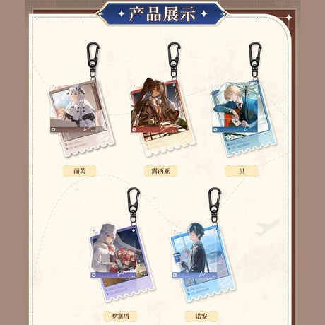 パニシング：グレイレイヴン　6周年記念「世界巡り旅記」シリーズ　アクリルキーホルダー（予約販売）2026年5月末中国発売