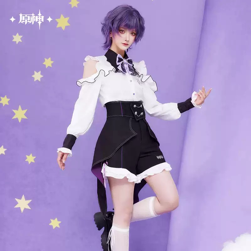 美品♪Prince シャツ&ショートパンツ&バイザー3点セット S 原神 miHoYo ドゥリンテーマイメージシリーズ サッシュベルト付き