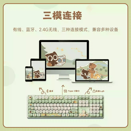 羅小黒戦記　AKKOコラボ　3モード　メカニカルキーボード（予約販売）