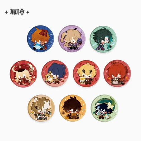 原神　miHoYo　Q版キャラ　もこもこバッジ（予約販売）