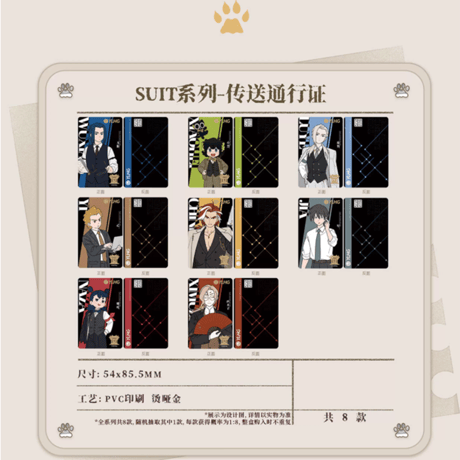 羅小黒戦記2　Rainforest cultureコラボ　SUITシリーズ　転送通行証風カード　※ブラインド商品（予約販売）