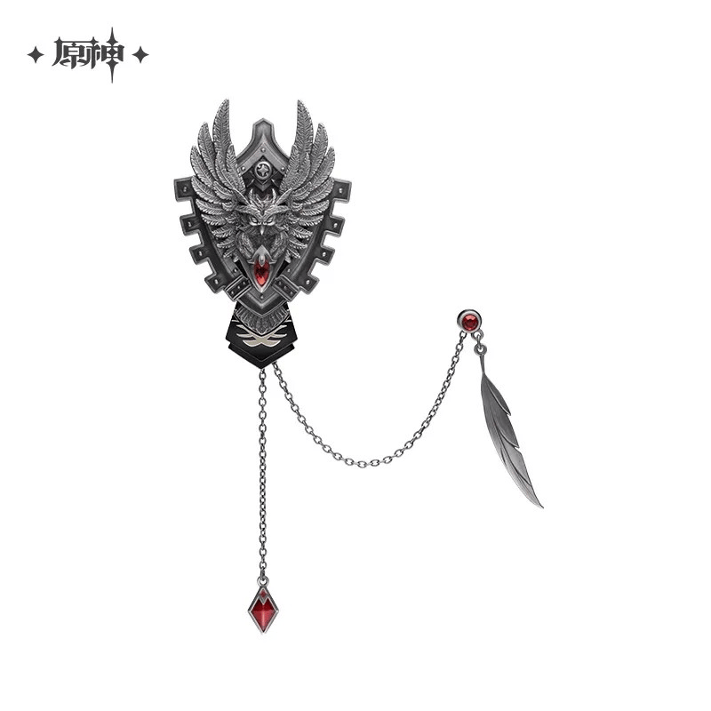 原神 miHoYo 璀夜華宴シリーズ ディルック 可動式メタルバッジ＆模造