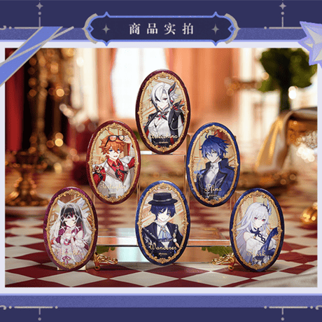 原神　miHoYo　2026嘉年相聚シリーズ　キャラクター楕円缶バッジ（予約販売）