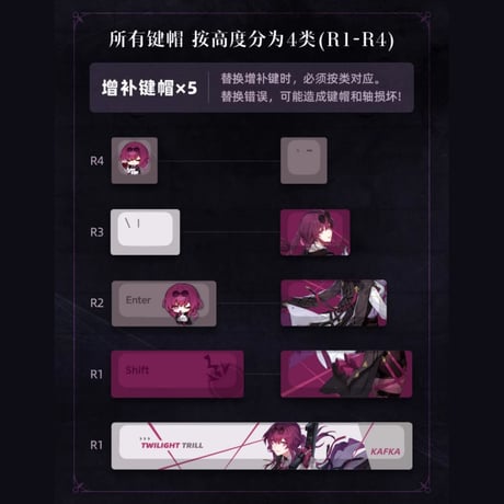 崩壊：スターレイル　miHoYo　カフカバックライトメカニカルキーボード（予約販売）