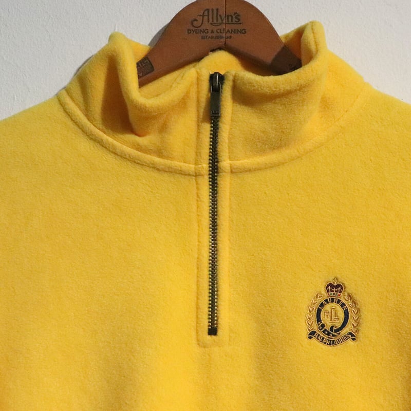 RALPH LAUREN ハーフジップフリースジャケット 黄色 古着 USE17 | AND