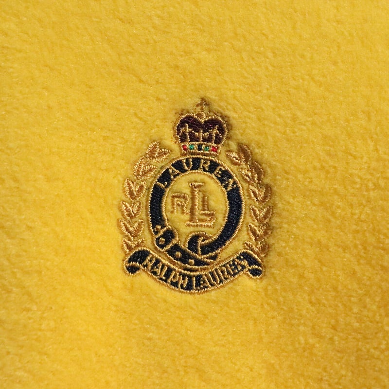 RALPH LAUREN ハーフジップフリースジャケット 黄色 古着 USE17 | AND